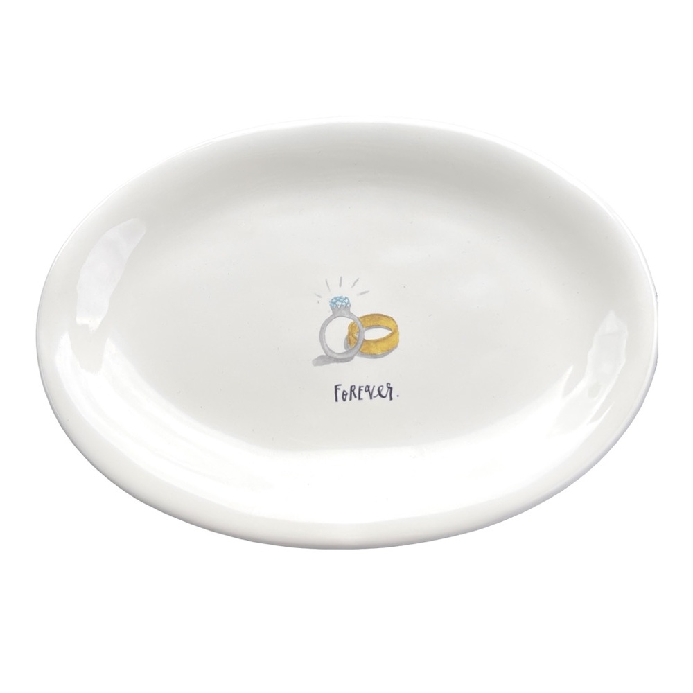 Rae Dunn Forever Wedding Rings Plate